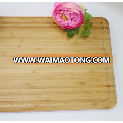 Personalized natural custom cheap square bamboo cutting board with holes